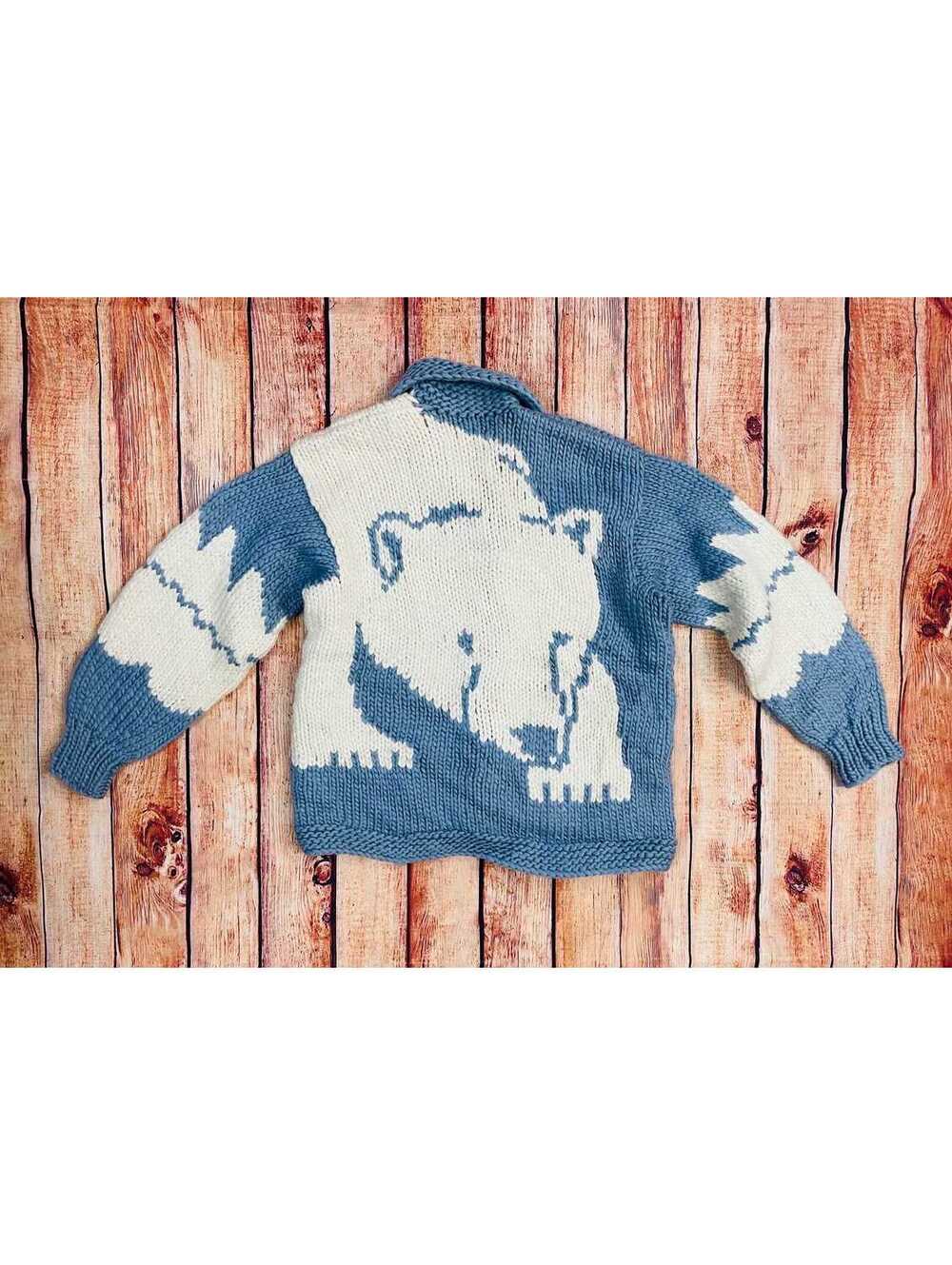 Vintage Heavyweight Polar Bear Wool Cowichan Cardigan Sweater Men's M / L